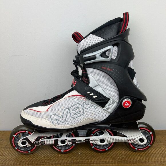 K2 Moto M84 Inline Skates Mens 11 White Rollerblades Racing Roller Blades 84mm - Picture 4 of 12